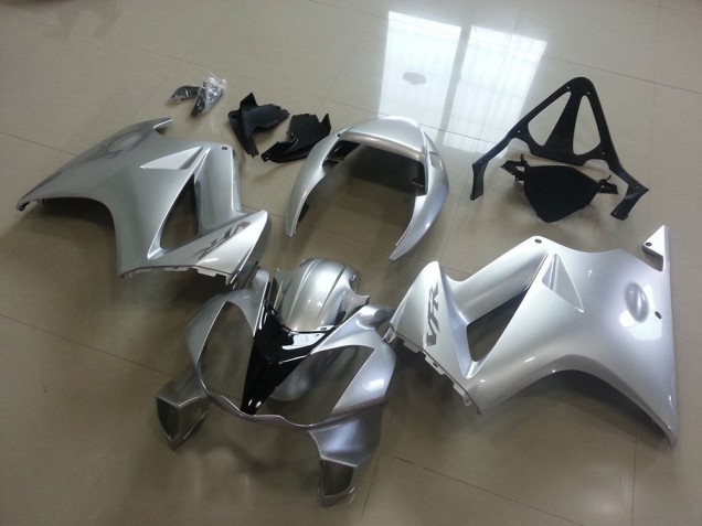 2002-2013 Silver Honda VFR800 Motorcycle Fairings for Sale