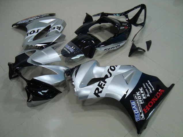 2002-2013 Silver Repsol Honda VFR800 Moto Fairings for Sale