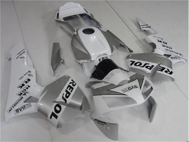 2003-2004 Silve White Black Repsol Honda CBR600RR Bike Fairings for Sale