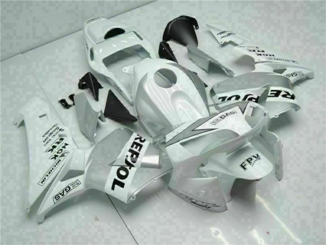 2003-2004 White Silver Repsol Honda CBR600RR Replacement Fairings for Sale