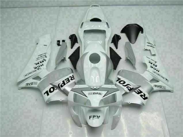 2003-2004 White Silver Repsol Honda CBR600RR Replacement Fairings for Sale