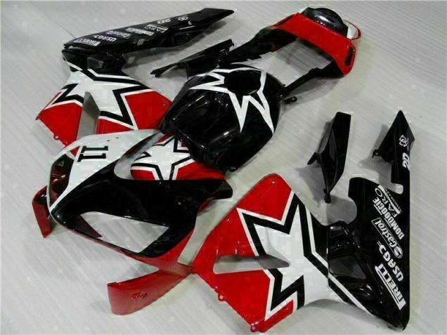 2003-2004 Black White 11 Honda CBR600RR Moto Fairings for Sale