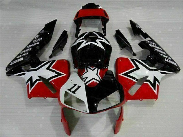 2003-2004 Black White 11 Honda CBR600RR Moto Fairings for Sale