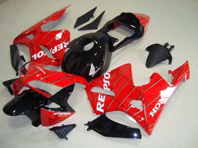 2003-2004 Black Spider Man Repsol Honda CBR600RR Motorcycle Fairing Kits for Sale