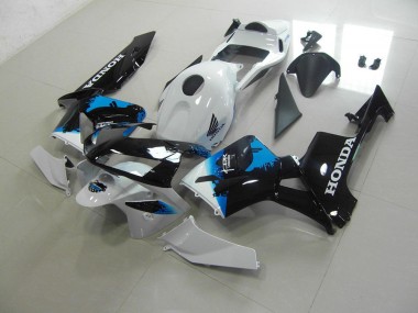 2003-2004 White Black Blue Honda CBR600RR Motorcycle Fairings Kit for Sale