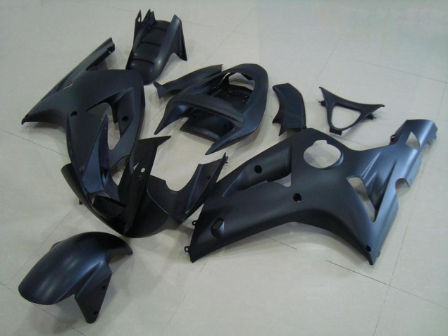 2003-2004 Matte Black Kawasaki ZX6R Motorcycle Fairing Kits for Sale