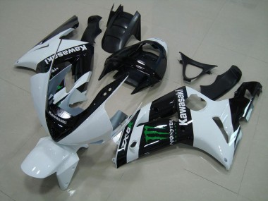 2003-2004 White Monster Kawasaki ZX6R Motorbike Fairing Kits for Sale