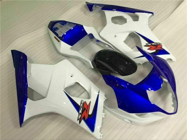 2003-2004 White Blue Suzuki GSXR 1000 Bike Fairings for Sale