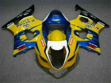 2003-2004 Yellow Blue Suzuki GSXR 1000 Bike Fairings for Sale