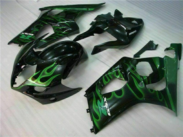 2003-2004 Green Black Suzuki GSXR 1000 Motorbike Fairing for Sale