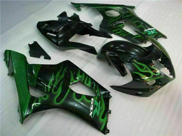 2003-2004 Green Black Suzuki GSXR 1000 Motorbike Fairing for Sale