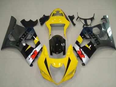 2003-2004 Yellow Grey Suzuki GSXR 1000 Motorcycle Fairing Kits for Sale