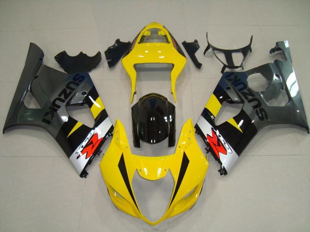 2003-2004 Yellow Grey Suzuki GSXR 1000 Motorcycle Fairing Kits for Sale