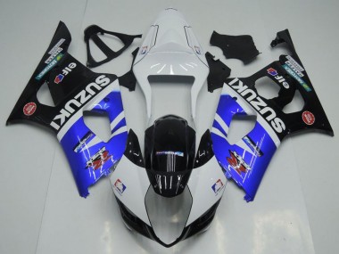 2003-2004 Blue White and Black Suzuki GSXR 1000 Bike Fairings for Sale