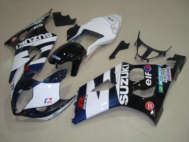 2003-2004 White Black Elf Suzuki GSXR 1000 Motorcycle Fairing Kit for Sale