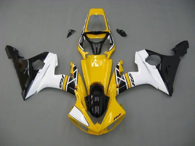 2003-2005 Yellow White Black Yamaha YZF R6 Moto Fairings for Sale