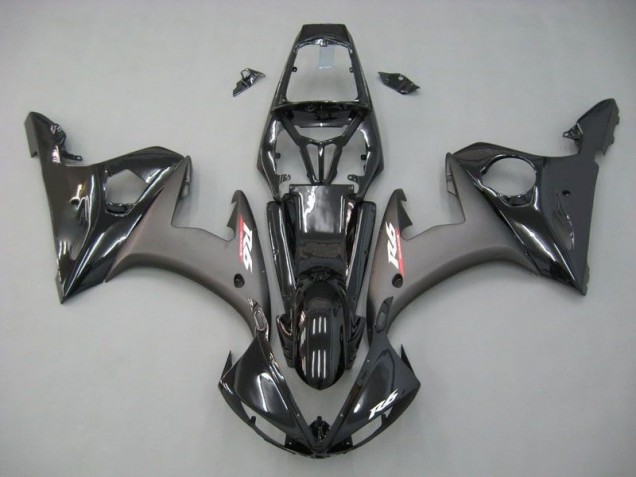 2003-2005 Contrast Black Yamaha YZF R6 Motorcycle Replacement Fairings for Sale