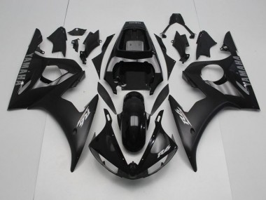 2003-2005 Black with Silver Decals Yamaha YZF R6 Motorcycle Fairing Kits for Sale