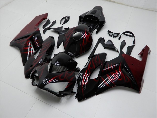 2004-2005 Red Black Honda CBR1000RR Motorbike Fairing Kits for Sale