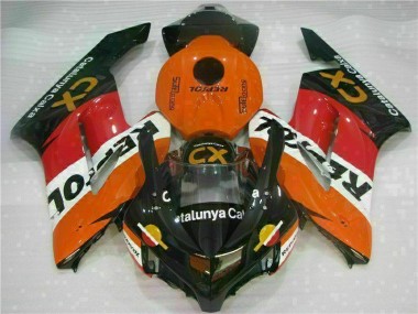 2004-2005 Orange Repsol CX Honda CBR1000RR Replacement Motorcycle Fairings for Sale