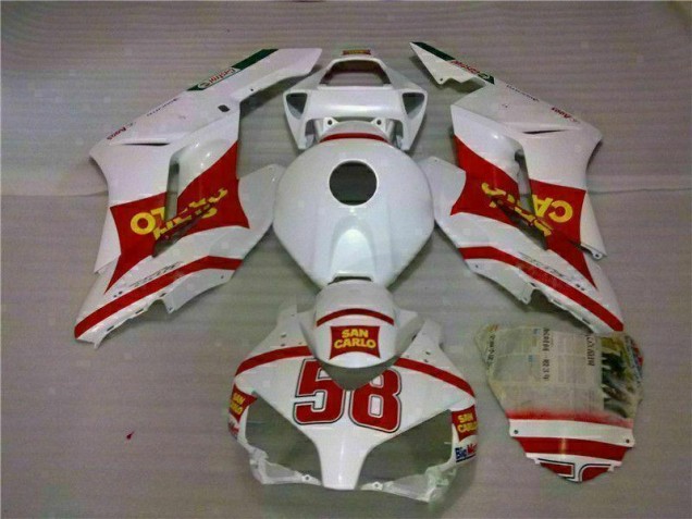 2004-2005 White Red Honda CBR1000RR Motorcycle Fairings for Sale