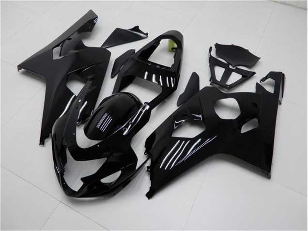 2004-2005 Glossy Black Suzuki GSXR 600/750 Bike Fairing Kit for Sale