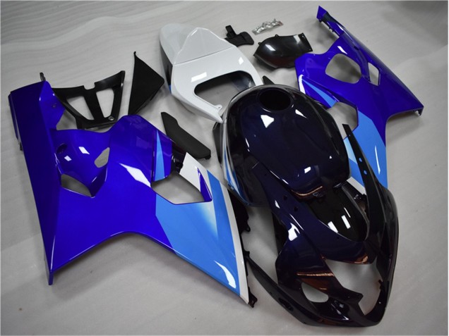 2004-2005 Blue White Suzuki GSXR 600/750 Bike Fairing Kit for Sale