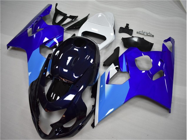 2004-2005 Blue White Suzuki GSXR 600/750 Bike Fairing Kit for Sale