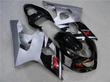 2004-2005 Black Silver Suzuki GSXR 600/750 Motorcycle Fairing Kit for Sale