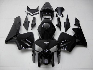 2005-2006 Glossy Black Honda CBR600RR Motorcycle Fairing Kit for Sale