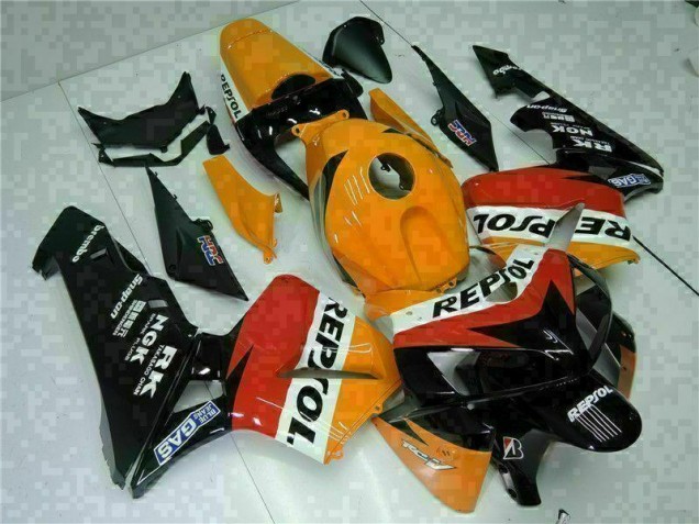 2005-2006 Orange Black Repsol Honda CBR600RR Motorbike Fairing for Sale