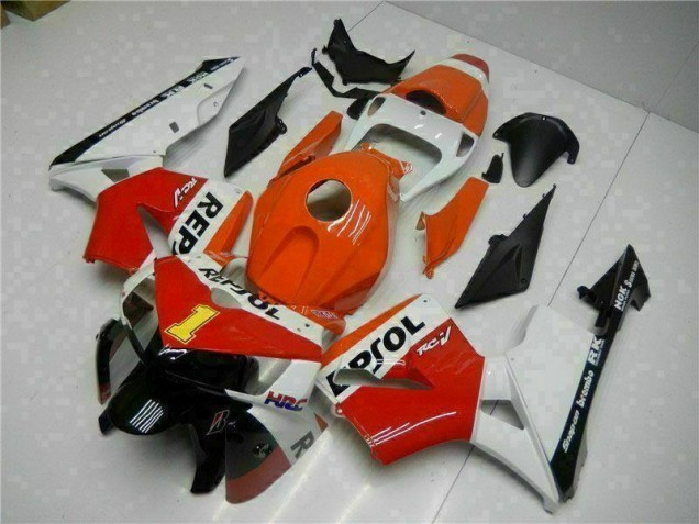 2005-2006 Orange Repsol Honda CBR600RR Bike Fairing Kit for Sale