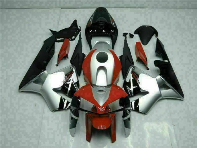 2005-2006 Black Silver Red Honda CBR600RR Motorcycle Fairings for Sale