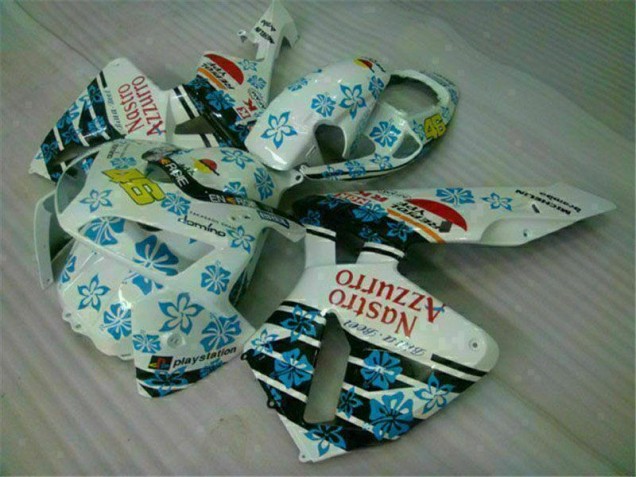 2005-2006 White Blue Nastro Azzurro 46 Honda CBR600RR Motorcycle Fairing for Sale