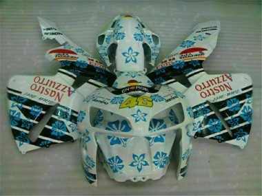 2005-2006 White Blue Nastro Azzurro 46 Honda CBR600RR Motorcycle Fairing for Sale