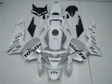 2005-2006 White Silver Black Repsol Honda CBR600RR Motorbike Fairing for Sale