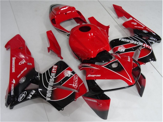 2005-2006 Red Black Honda CBR600RR Motorcycle Fairing Kit for Sale