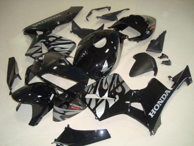 2005-2006 Black White Flame Honda CBR600RR Bike Fairing for Sale