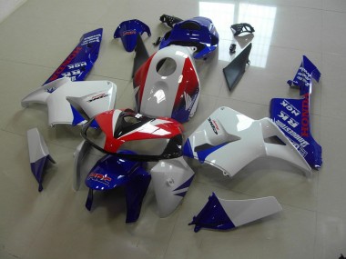 2005-2006 White Blue Red HRC Honda CBR600RR Motorcycle Fairing for Sale