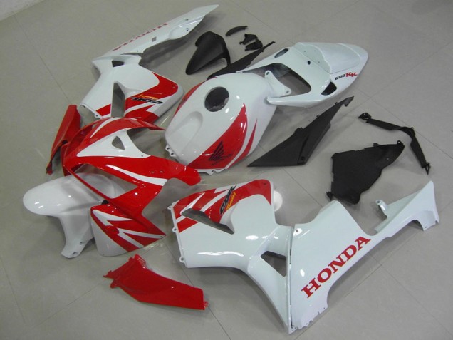 2005-2006 Red White Honda CBR600RR Replacement Motorcycle Fairings for Sale