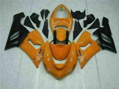 2005-2006 Orange Kawasaki ZX6R Bike Fairing for Sale