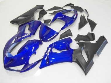 2005-2006 Blue Black Kawasaki ZX6R Motorcycle Fairing for Sale