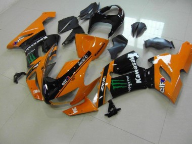 2005-2006 Orange Monster Kawasaki ZX6R Bike Fairing for Sale