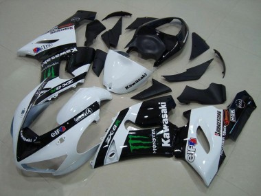 2005-2006 White Monster Kawasaki ZX6R Motor Bike Fairings for Sale