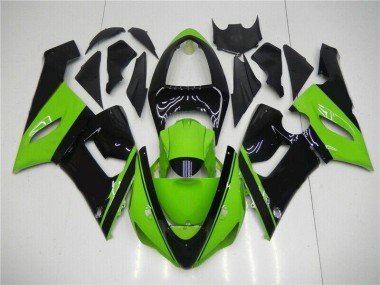 2005-2006 Green Black Kawasaki ZX6R Motor Fairings for Sale