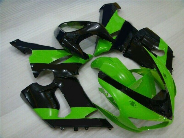 2005-2006 Green Black Kawasaki ZX6R Motorbike Fairing for Sale