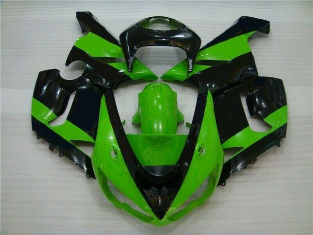 2005-2006 Green Black Kawasaki ZX6R Motorbike Fairing for Sale