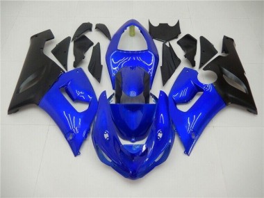 2005-2006 Blue Kawasaki ZX6R Bike Fairings for Sale