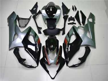 2005-2006 Black Silver Suzuki GSXR 1000 Motorcycle Fairing Kit for Sale