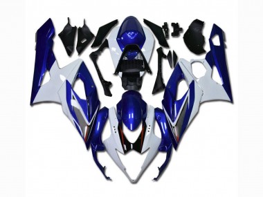 2005-2006 White Blue Suzuki GSXR 1000 Motorcycle Bodywork for Sale